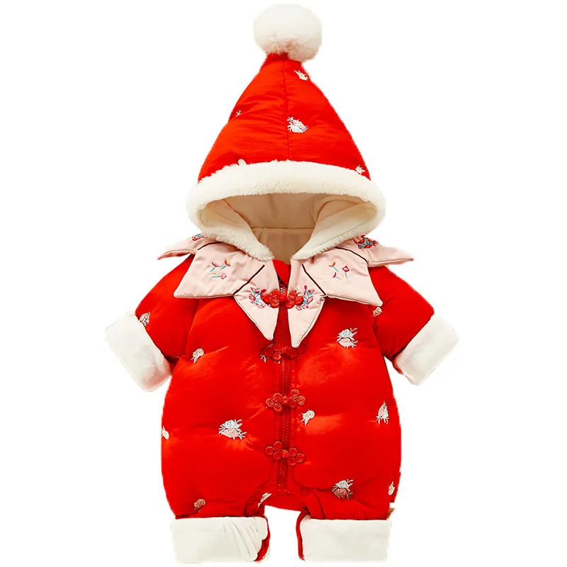 

Girl Baby Princess One-piece Winter Clothes Cute Baby Full Moon Hundred Days Clothes Baby New Year Clothes Baby Clothes Girl