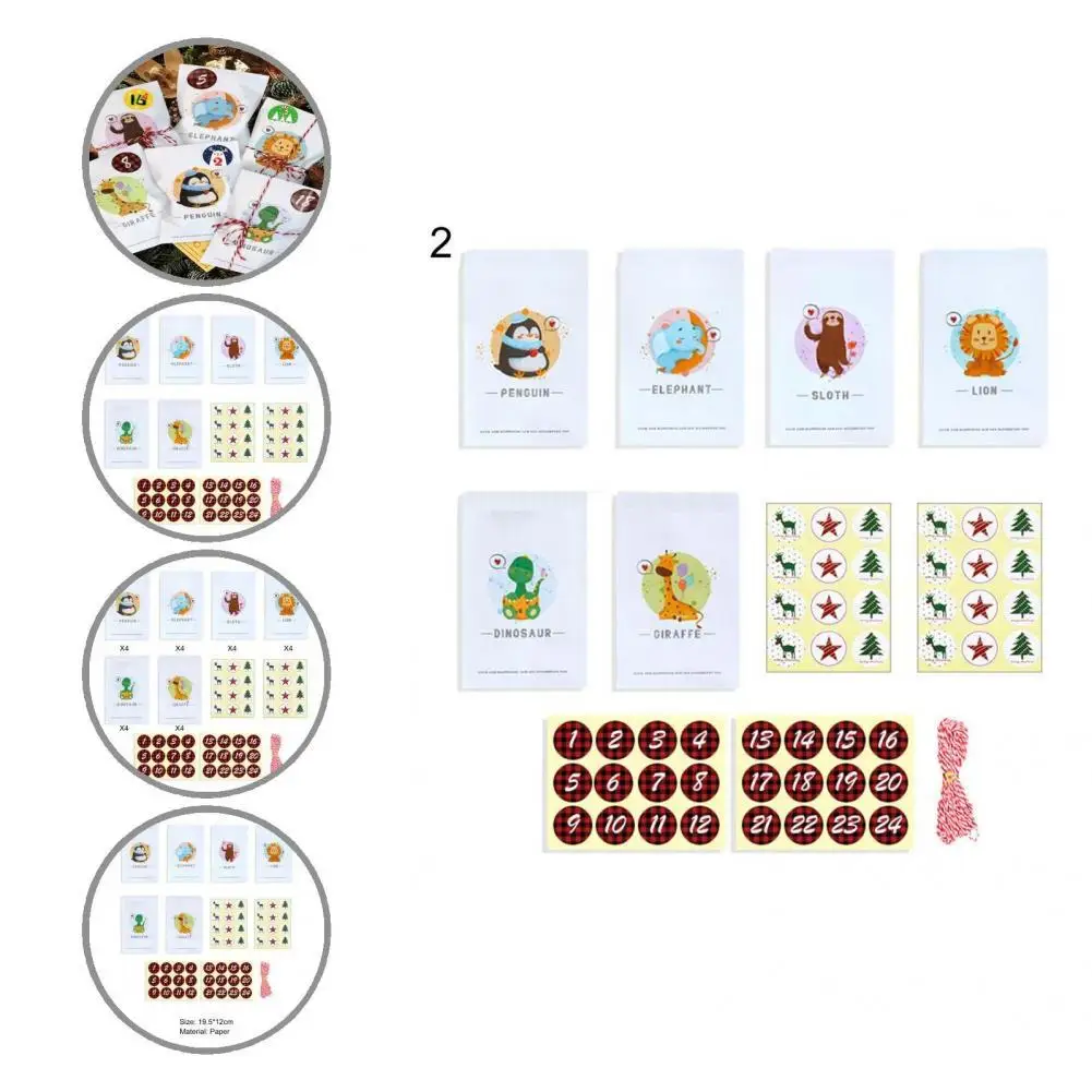 

Portable 24 Set High Quality Multi-function Zoo Animals Birthday Gift Bag Paper Paper Gift Bags Lovely Design for Friends