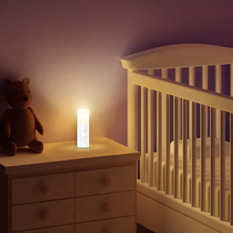 Прикроватный датчик движения Ночной светильник USB перезаряжаемый портативный
