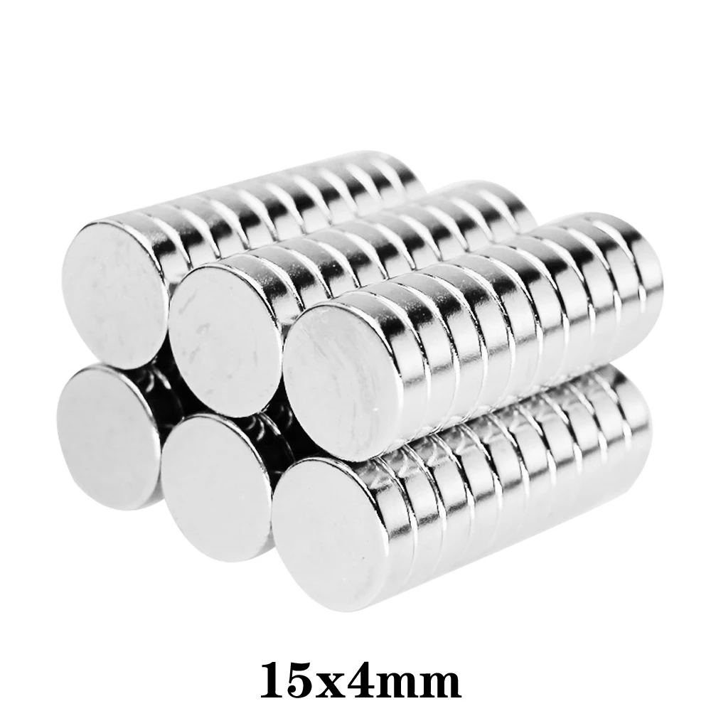 

5/10/20/50/60pcs 15x4 mm Strong Cylinder Rare Earth Magnet 15mmx4mm Round Neodymium Magnets 15x4mm Mini Small Magnet 15*4