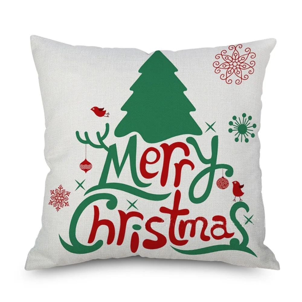 Новогодние рождественские украшения для дома подушка на диван кровать Чехол
