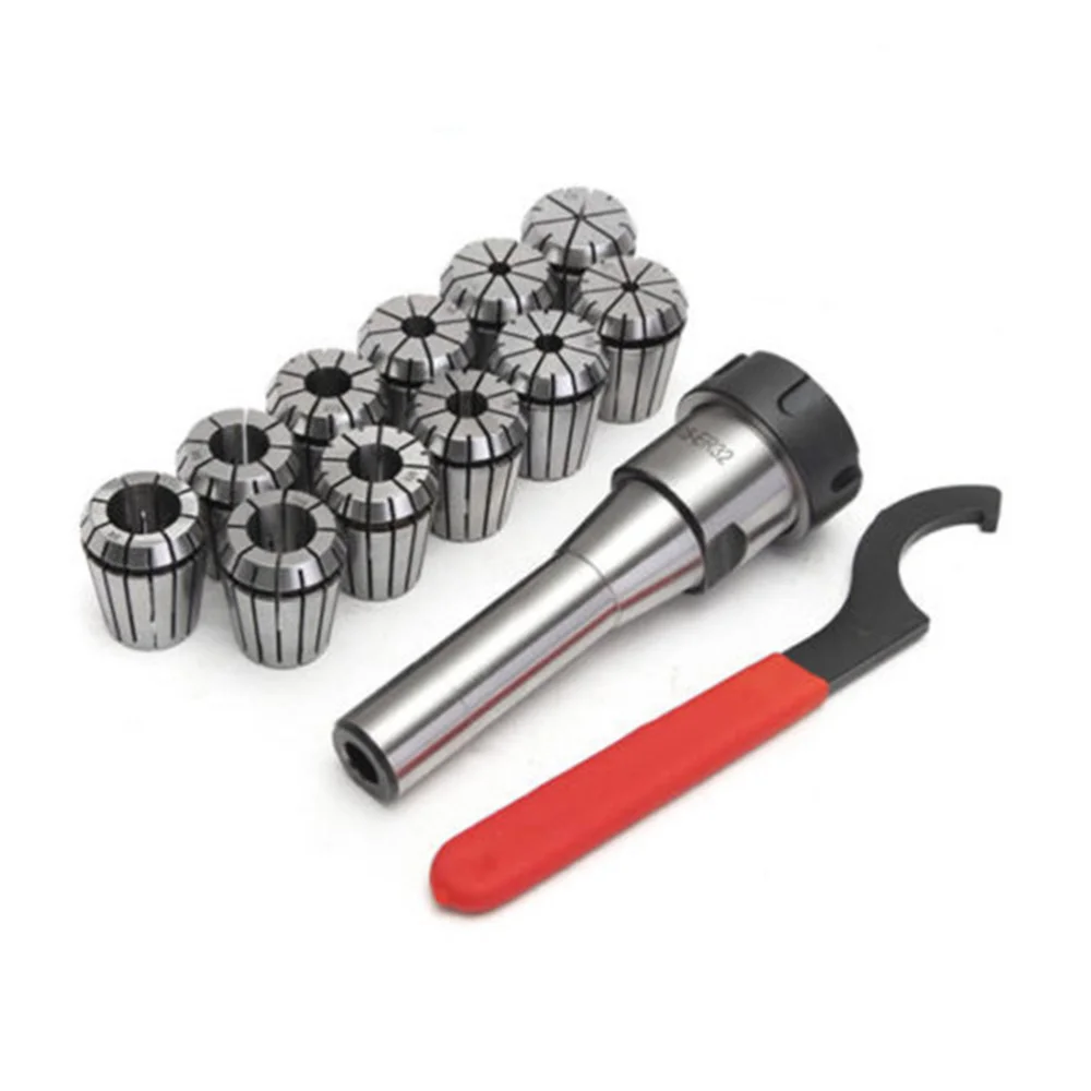 

11 PCS/Set ER32 Spring Collets with Handle Milling Lathe Chuck Tools Lathe Tool Holders Chuck Morse Taper Holders