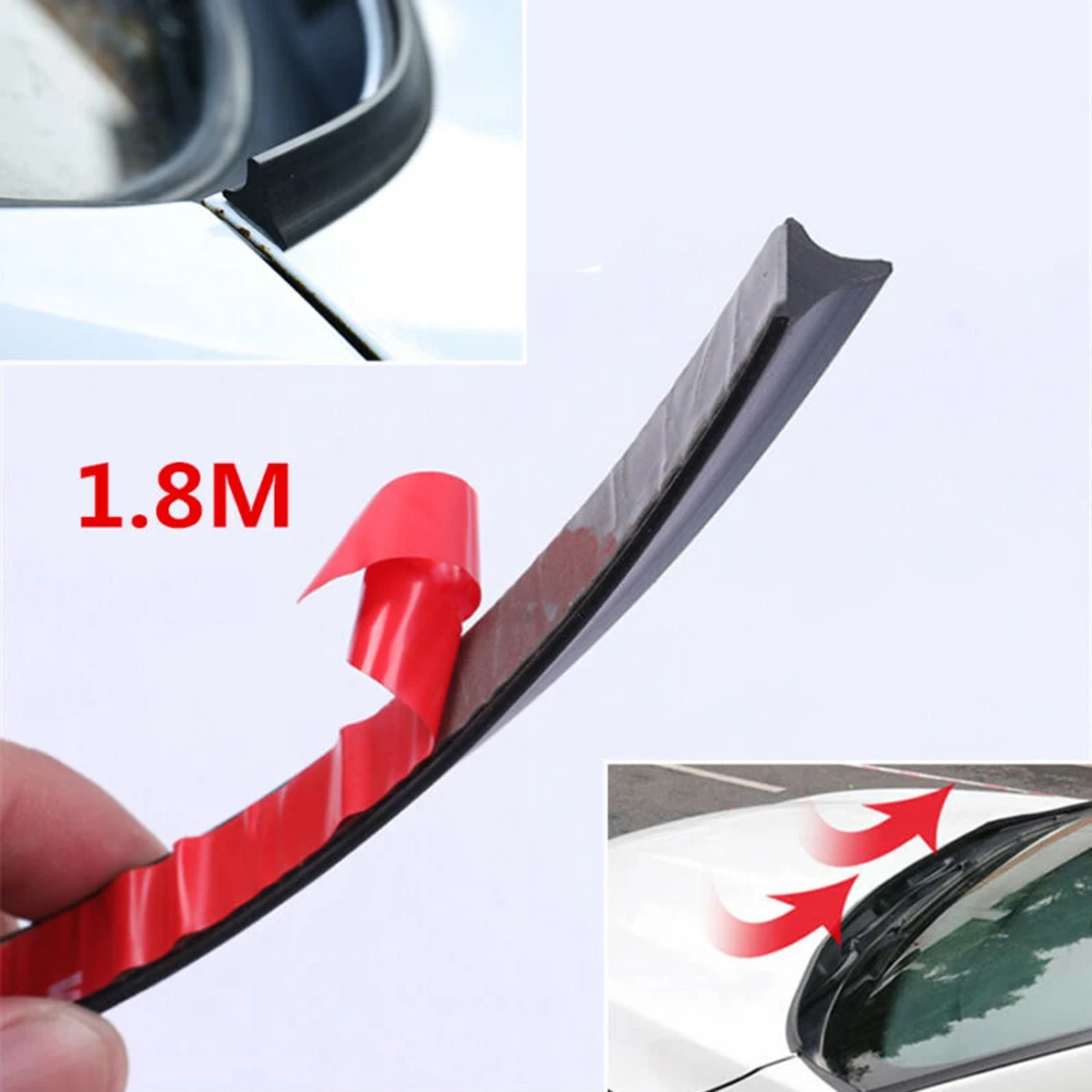 

Auto Seal Strip Moulding Wind Deflector Trim Universal Black 1.8M Front Parts