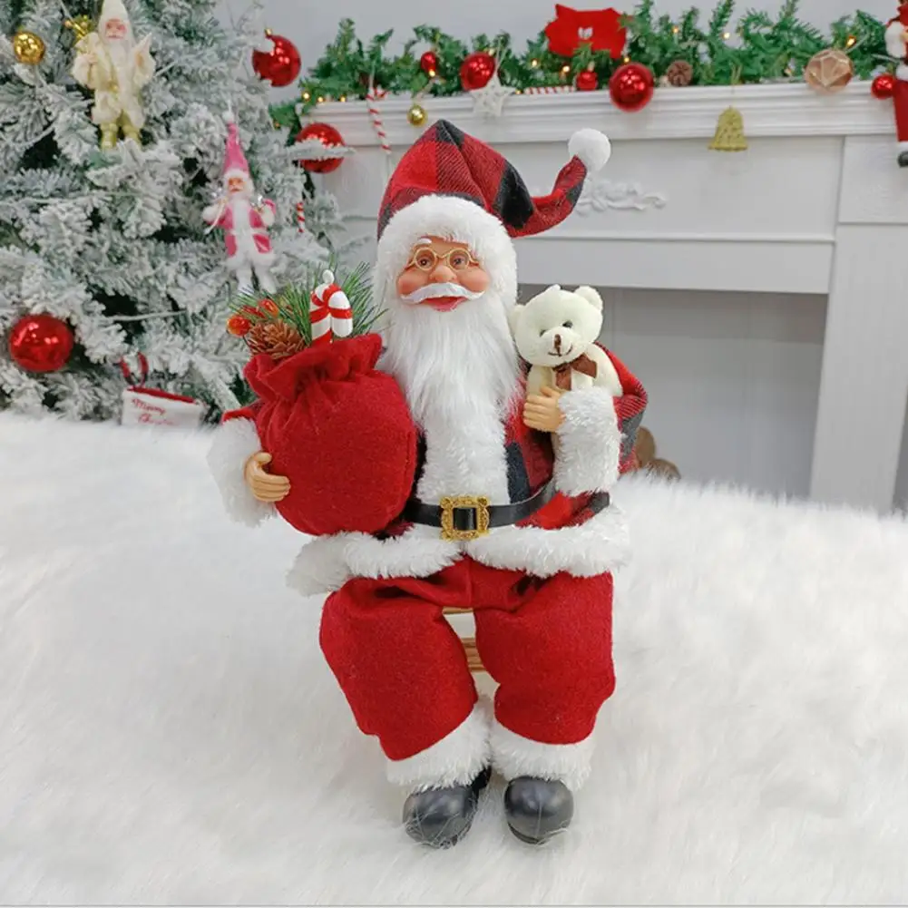 

Christmas Santa Claus Figurines Decoration Sitting Santa For Home Christmas Ornaments Christmas Tree Toys 2021 New Year