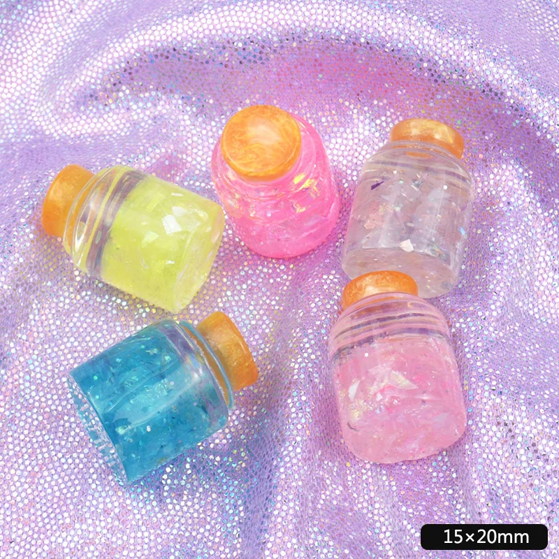 10Pcs 3D Bottle Resin Cabochons Fairy Garden Miniatures DIY Craft Supplies Terrarium Figurines Decoration Dollhouse Accessories | Дом и сад