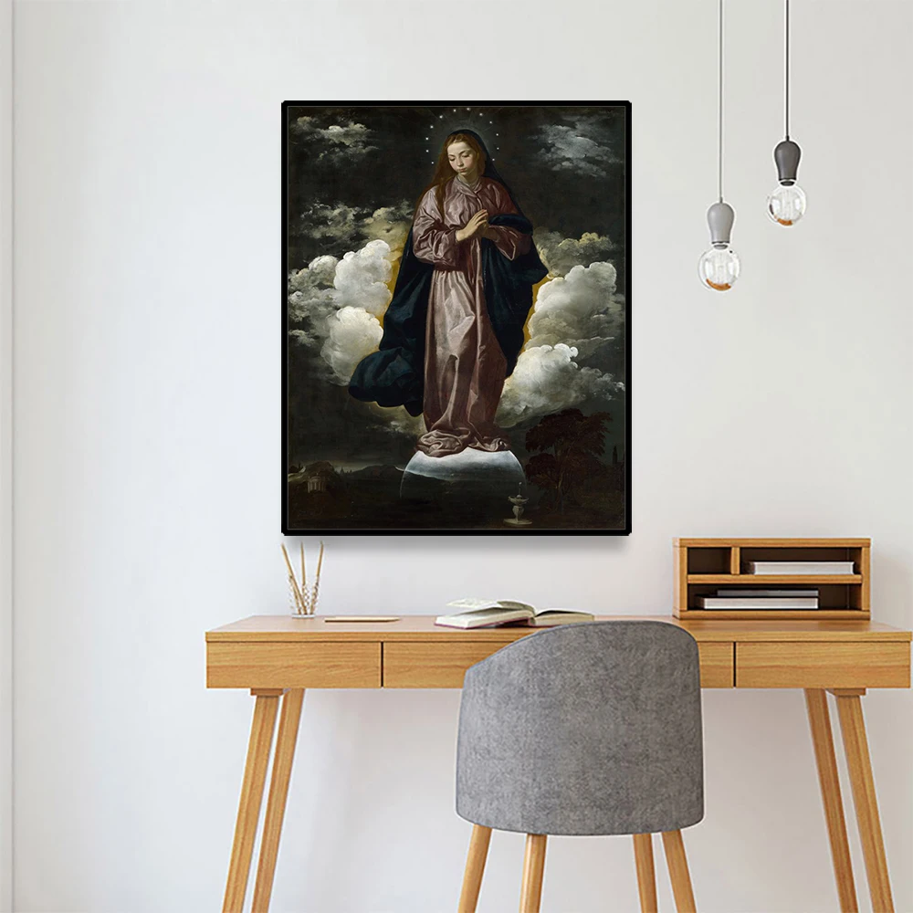 Картина маслом на холсте безукоризненное зачатие | Живопись и каллиграфия