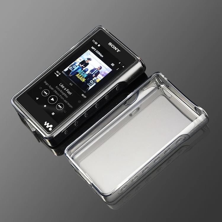 Гибкий прозрачный черный чехол из ТПУ с кристаллами тонкий для Sony Walkman NW WM1A WM1Z