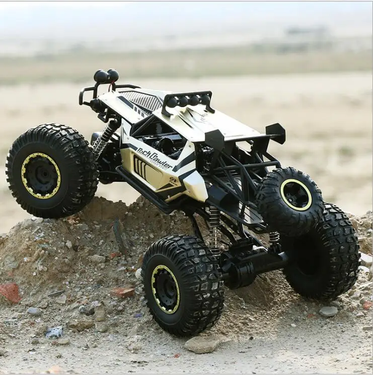 alloy Golden 1:8 50 см ультра-большой Радиоуправляемый автомобиль 4x4 4WD 2,4 г высокая скорость Bigfoot пульт дистанционного управления багги Грузовик скалолазание внедорожник джипы Подарочная игрушка - Color: alloy Golden