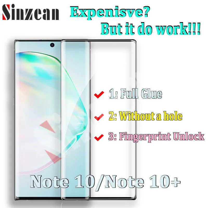 Изогнутое закаленное стекло для Samsung Note 20 ultra полное клеевое Защитное экрана 10 Pro