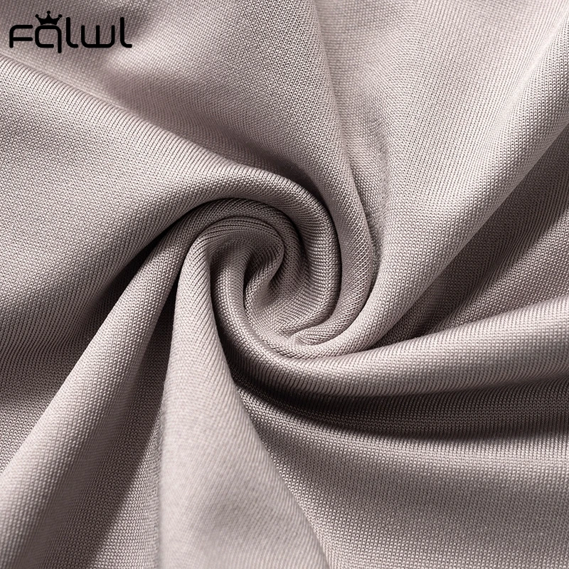 

FQLWL Summer Hollow Out Flare Sleeve Crop Top Two Piece Set Women Mini Skirt Gray Sexy Bodycon Club Party Matching Sets Outfits