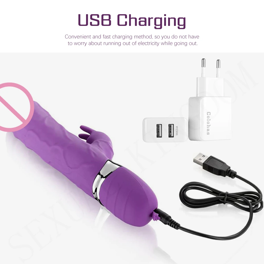 Реалистичный фаллоимитатор вибратор двойной мотор AV Wand палочка с кроликом G spot