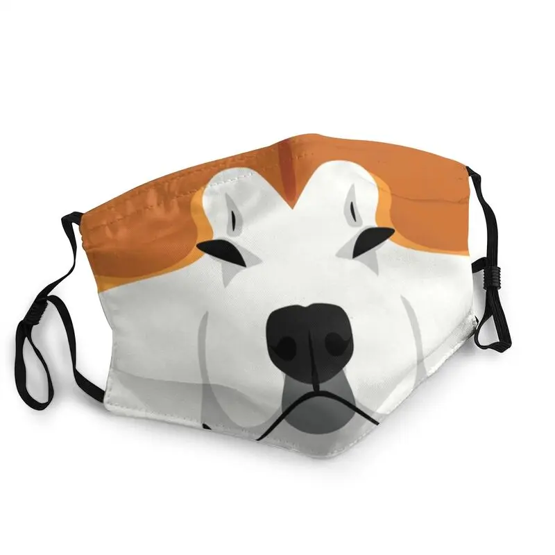 

Дышащая японская маска Akita для собак, противотуманная Пылезащитная маска для щенков, респиратор, маска для рта