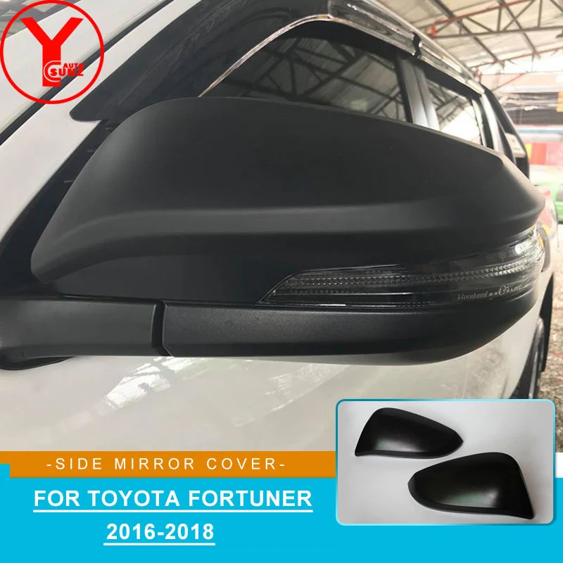 Черное боковое зеркало заднего вида из АБС пластика для toyota rav4 2014 2017 hilux revo fortuner