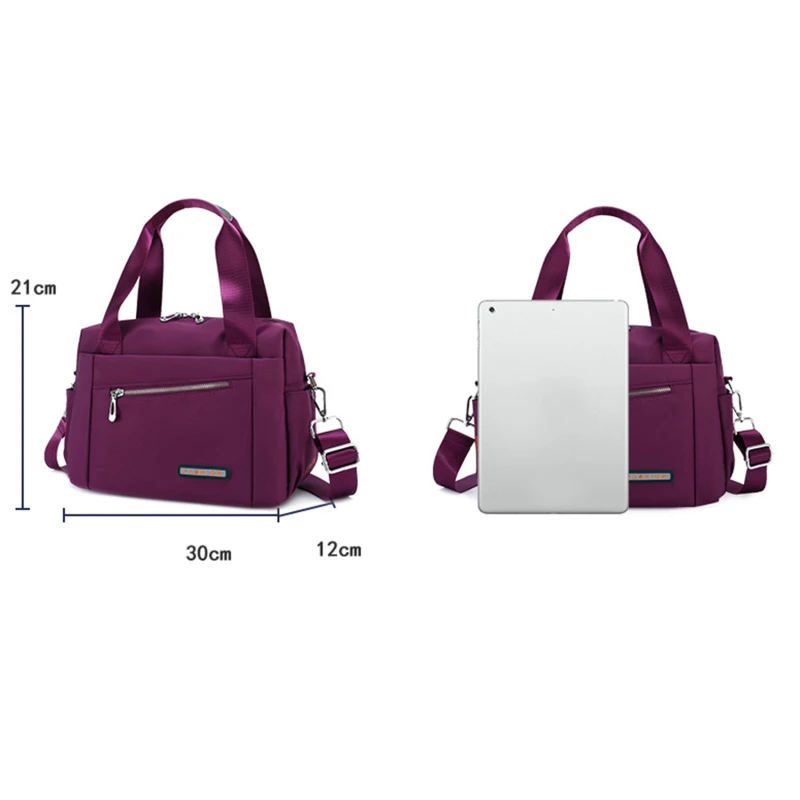

New Portable Oxford Messenger Bag Contracted Joker Leisure Travel Handbag For Women Zippers Hobos Preppy Style Shoulder Bag