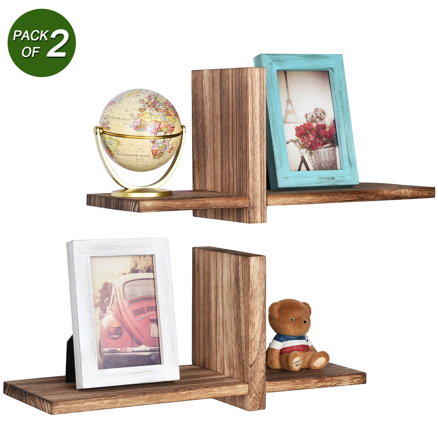 Книжная полка Настенная картина деревянная монтируемая для хранения декора