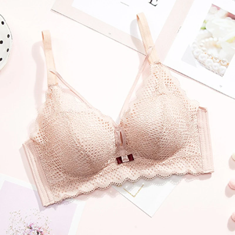 

CYNTHRA Bra Women's Sexy Wireless Small Breasts Push Up Breasted Underwear Gathered Thick Cup Comfortable Lingerie