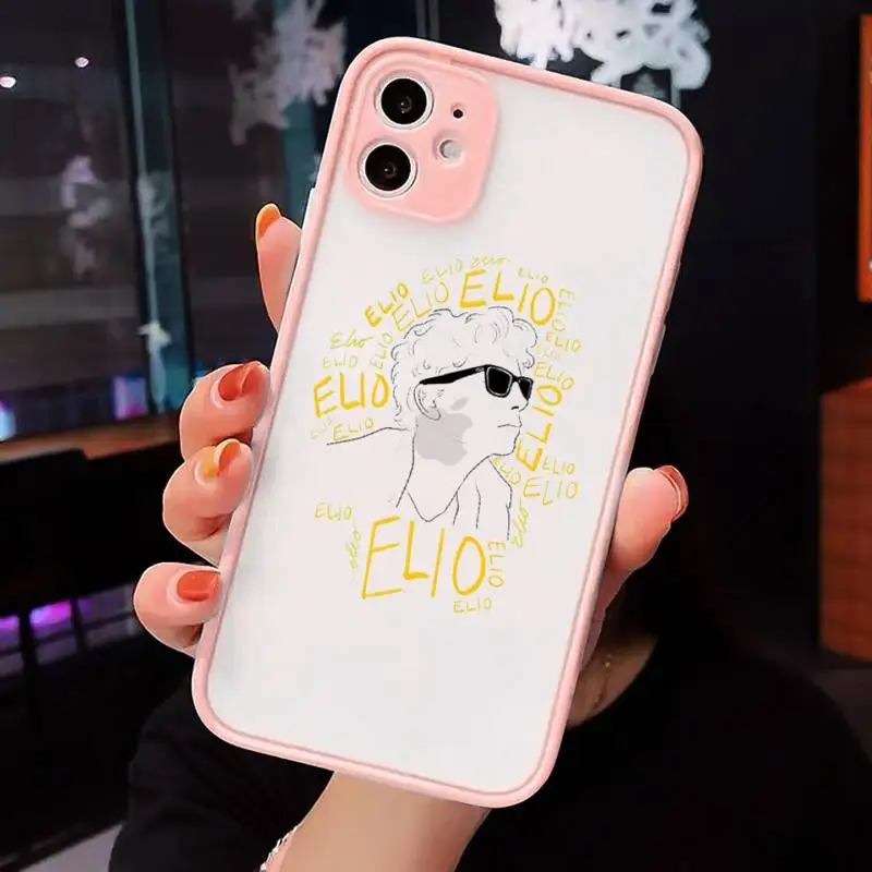 

Call Me by Your Phone Name Phone Case For iPhone 12 11 Mini Pro XR XS Max 7 8 Plus X Matte transparent Pink Back Cover