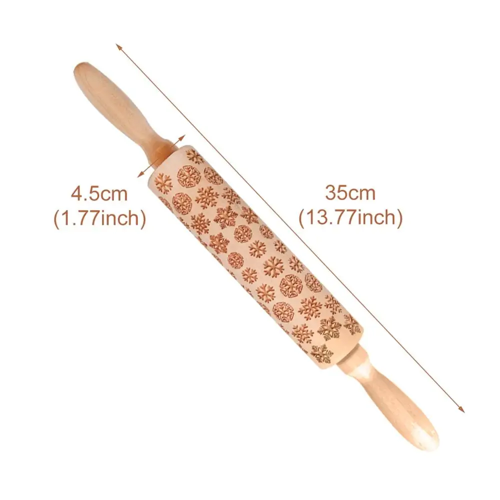 Рождественский олень с деревянным принтом Скалка DIY украшения для дома