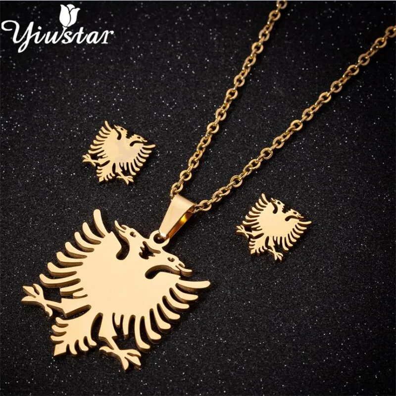 Yiustar нержавеющая сталь украшения с изображением орла наборы для женщин и мужчин