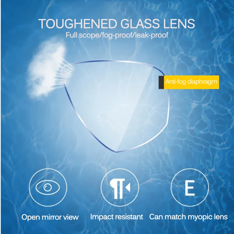 Маска для лица подводного плавания Scuba Водонепроницаемое противозапотевающее