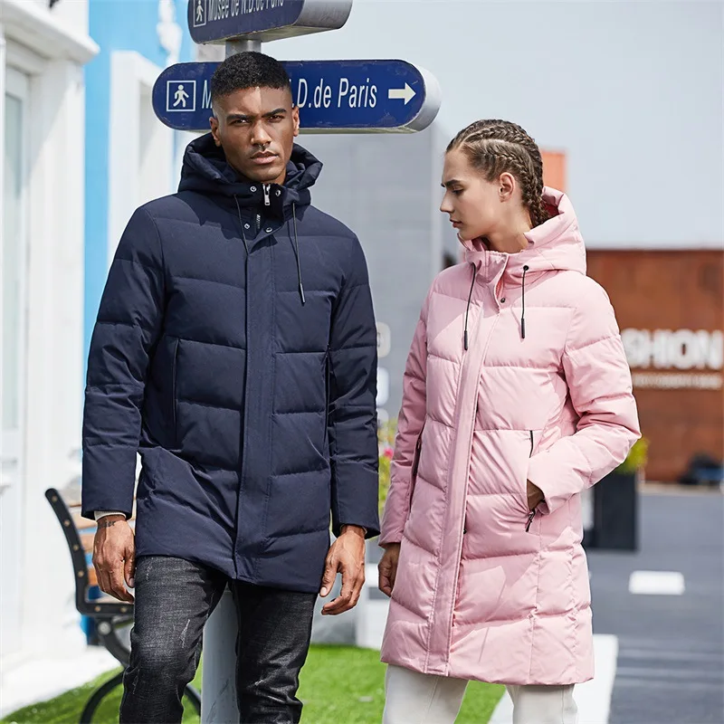 

Down Jacket Men and Women Mountaineering Work Clothes New Hiking Down Jacket Mid-length Thick Outdoor Warm Winter Cold-resistant