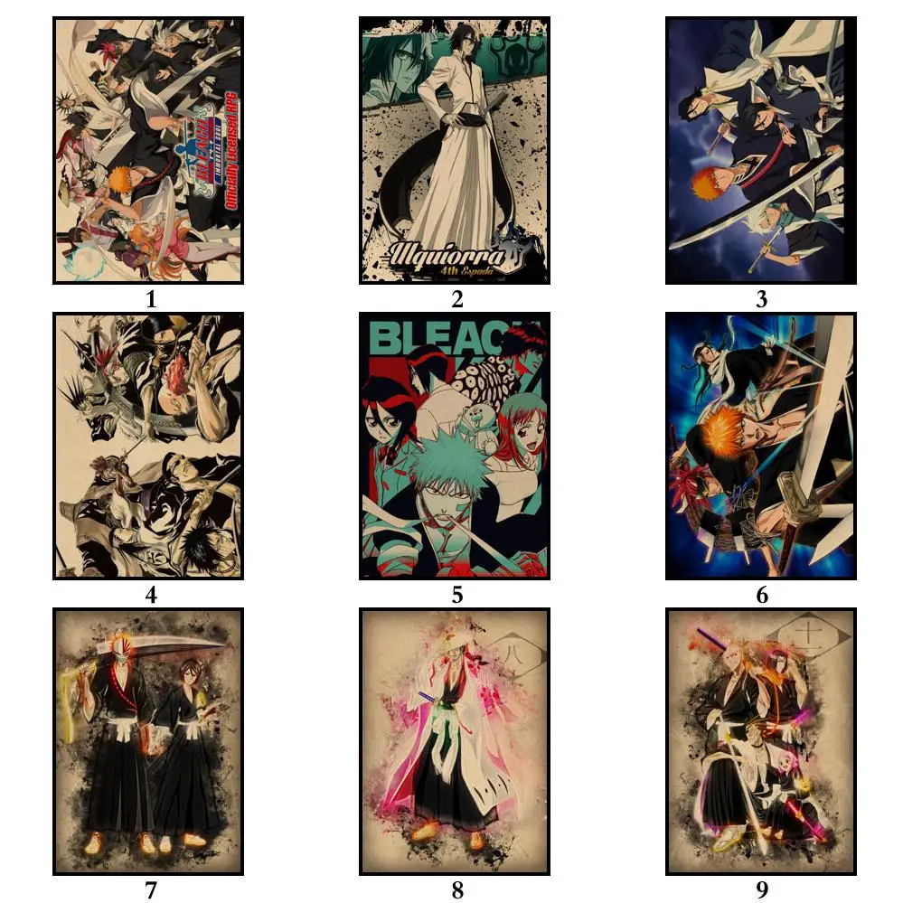 40 стилей Аниме отбеливатель фотография Картина Настенная Наклейка для кофейни