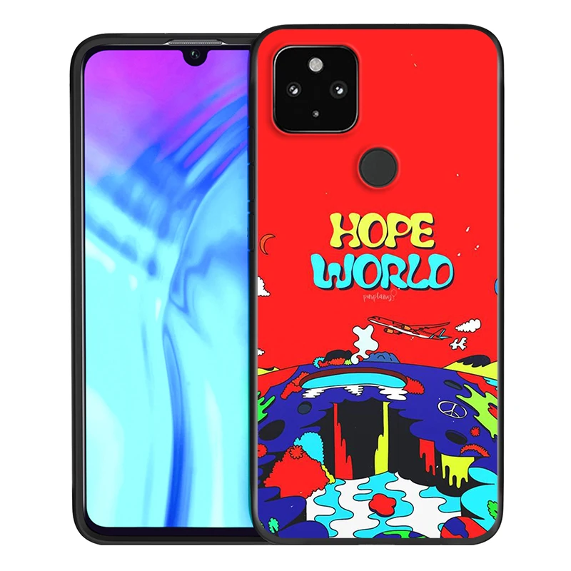 

Fashion Cute BT21 Shockproof Cover for Google Pixel 5 4 4a XL 5G Black TPU Soft Phone Case