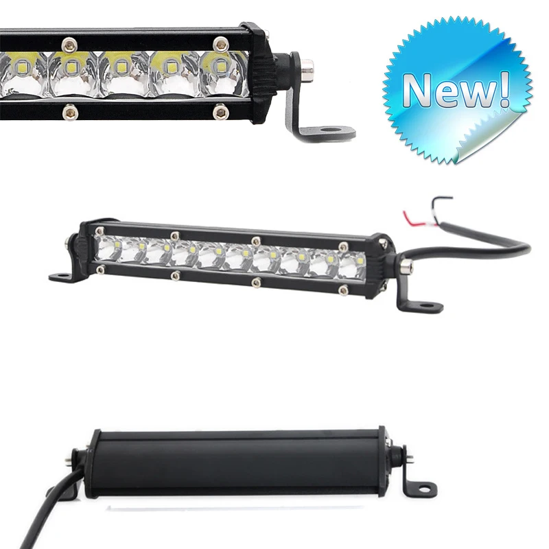 Ультра тонкий 10 20 дюймов светодиодный рабочий свет 12 в 24 В Led бар комбо точечный