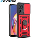 Чехол KEYSION противоударный для OPPO A94 A74 A54 5G A53 A93, защитный чехол для телефона с кольцом-подставкой и нажимным креплением для камеры Reno 5 Lite 5K 5F