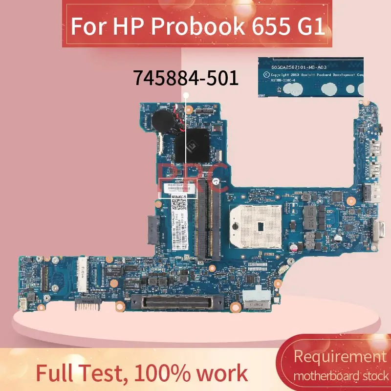Материнская плата для ноутбука HP Probook 645 655 G1 FS1 материнская 6050A2567101-MB-A03 AMD 746018-001