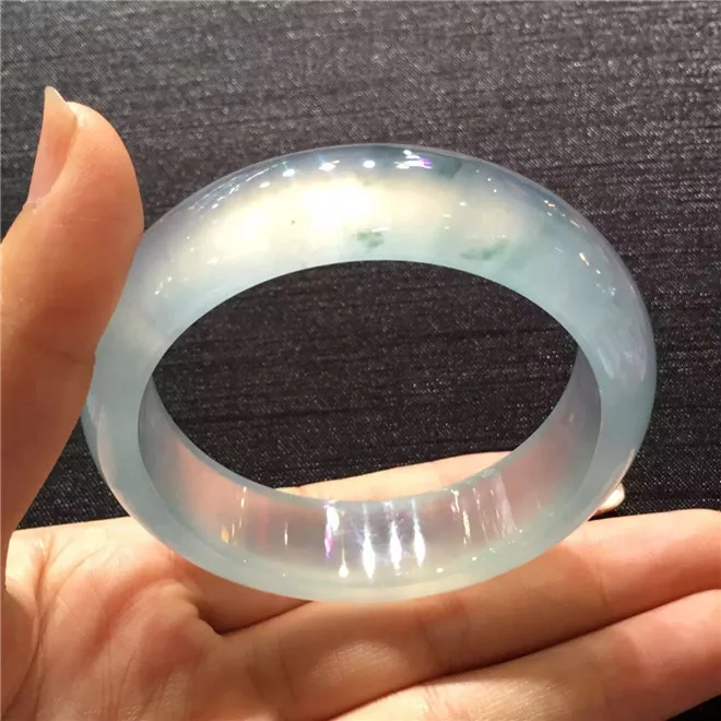 Нефритовый браслет из Мьянмы Браслет флуоресцентных ледяных семян с плавающим