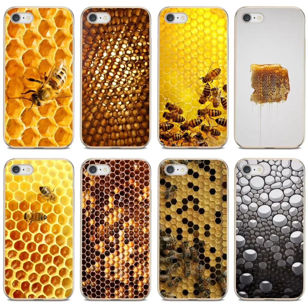 Мягкие чехлы для iPod Touch iPhone 10 11 12 Pro 4S SE 5C 6 6S 7 8 X XR XS Plus Max 2020 Golden-honeycomb-honey-bee | Мобильные