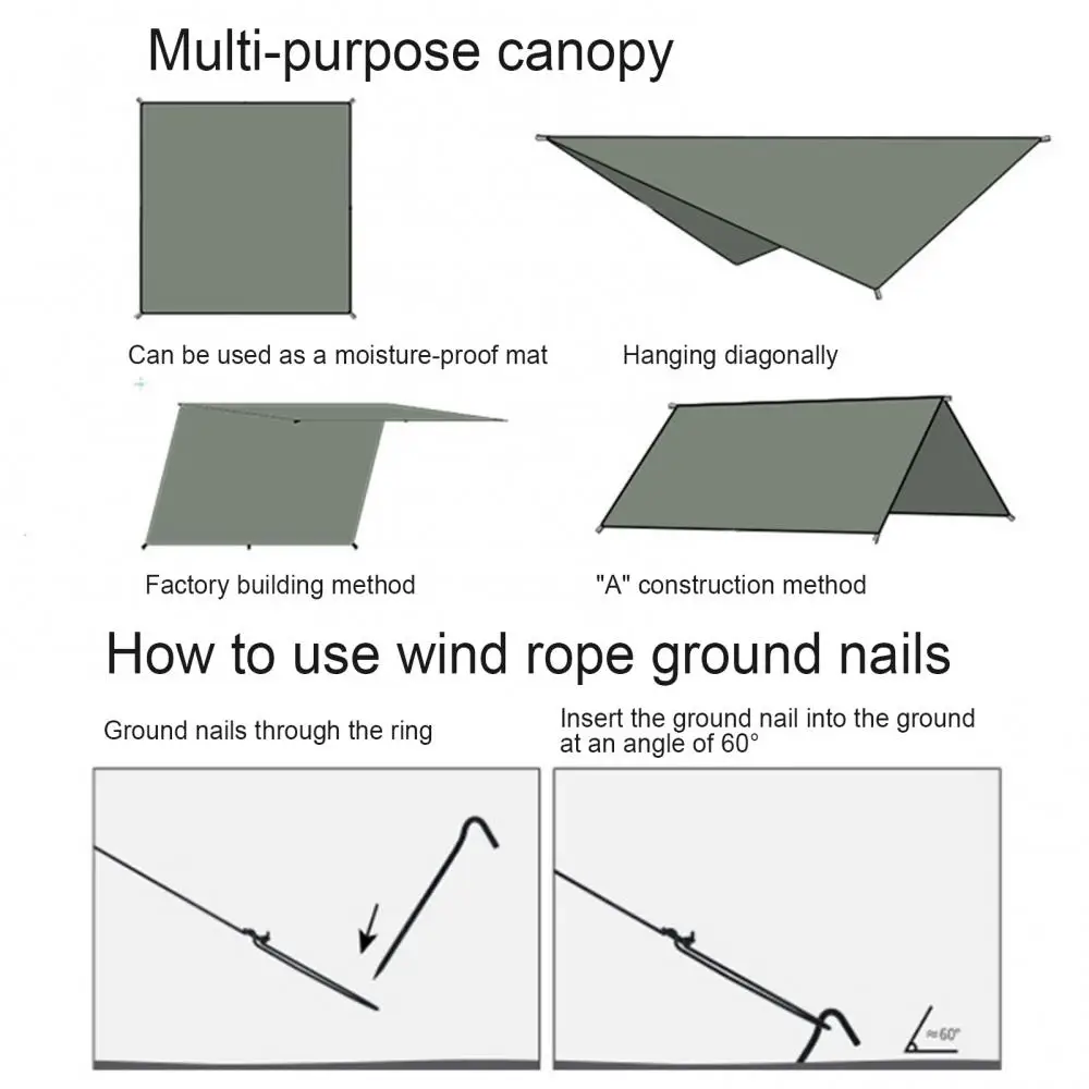 

Outdoor Beach Waterproof Mat Sun Shade Sail Canopy UV Block Camping Shelter Outdoor Mat