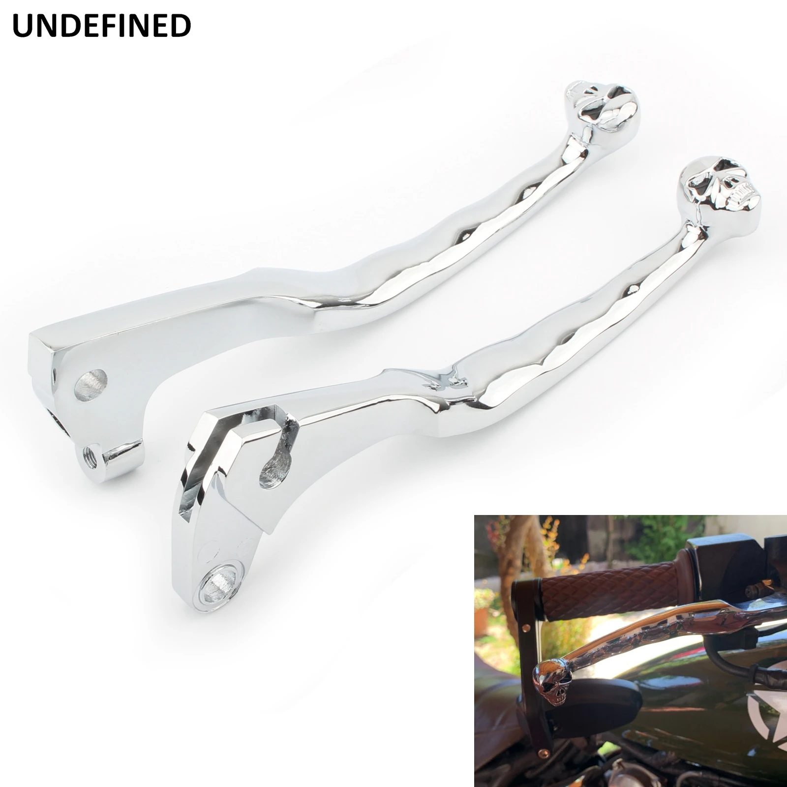 

Chrome Motorcycle Skull Brake Clutch Levers Shifter Lever for Yamaha XV Virago 250 535 700 750 1000 1100 1985-1997 1998 1999