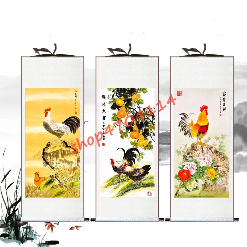 

Изображения богатых и привлекательных Петухов, шелковых свитков, висячих картин, изысканных ремесел, украшений, коллекций