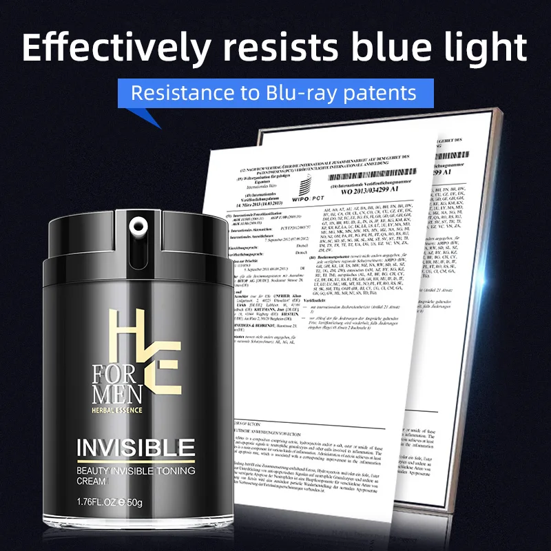 

1-Hearn Men's Concealer 50g Invisible Foundation Cream BB Cream Whitening Cream