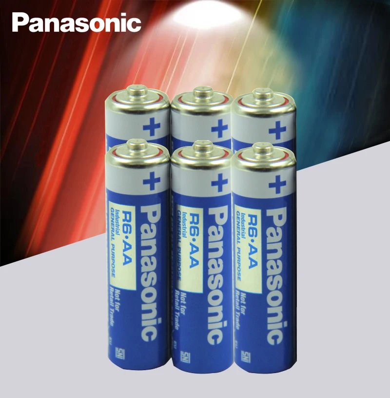 2 шт. Panasonic R6 1 5 V AA Батарея щелочные батарейки не применяется ртуть сухие для