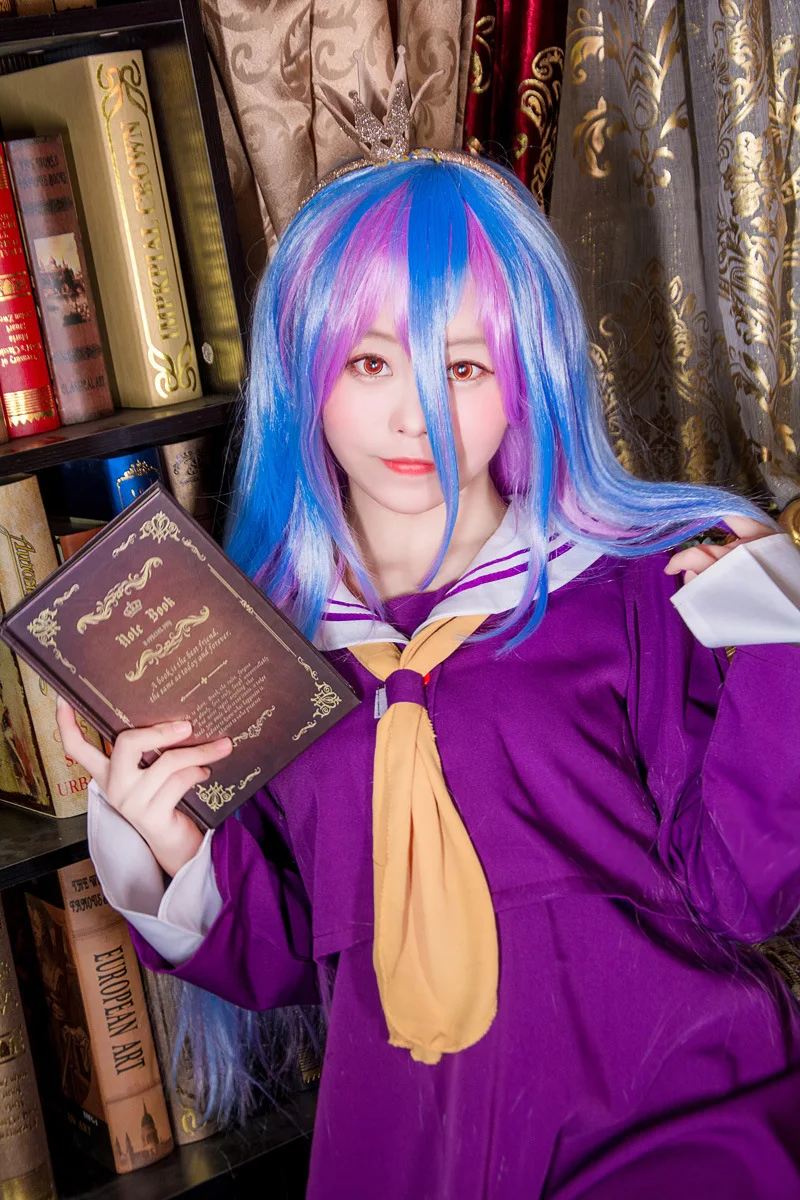 Костюм Широ для косплея No game no life женская одежда на Хэллоуин наряд из париков