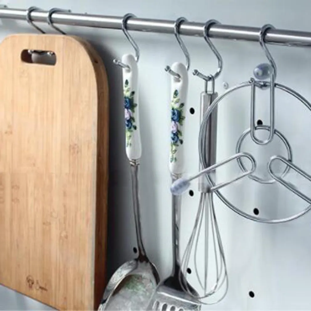 

Multifunctional S-type hook kitchen bedroom hook up stainless steel load-bearing