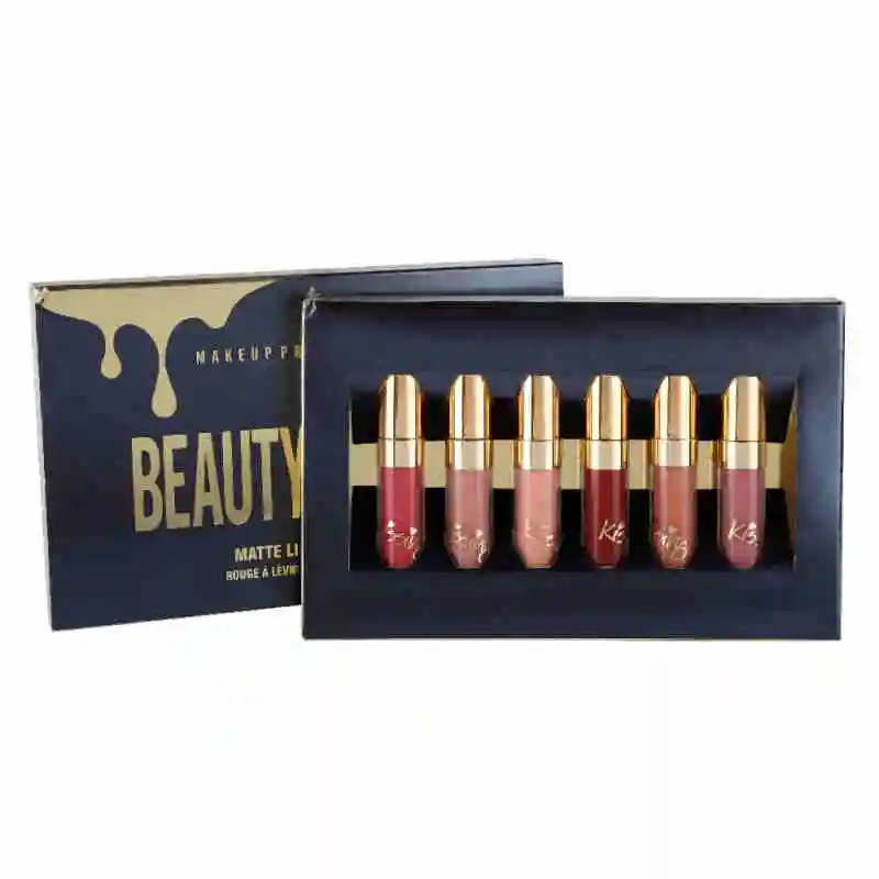 6 шт./компл. жидкая матовая помада профессиональный макияж блеск для губ стойкий