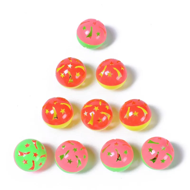 Красочные звезды с колокольчиками 10 шт./партия пластиковые игрушки для домашних