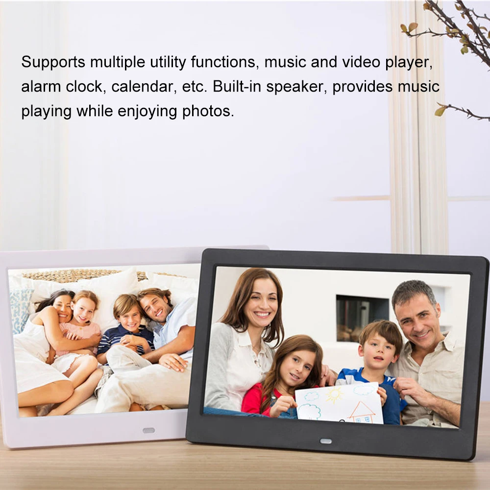 10&quot LEDs Digital Photo Frame Album Display Image MP4 MP3 Audio with Infrared Remote Control Touch Key Support Auto Mixed Play |