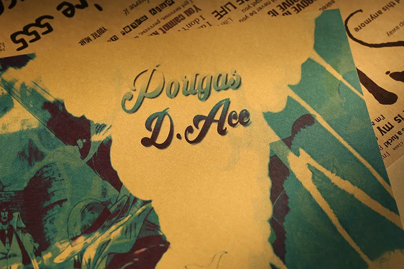 Ретро-постер One Piece из крафт-бумаги для бара кафе дома картина декора гостиной