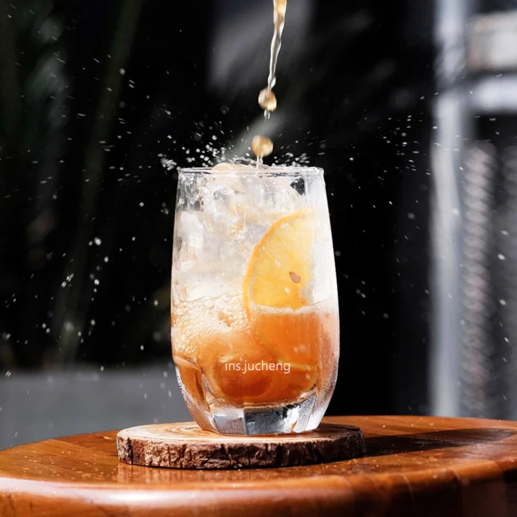 

Fashion Glass Cup Set Creative Print Crystal Cocktail Martini Drinking Glass Spoon Drinking Utensils Tazas De Cafe Glassware E5