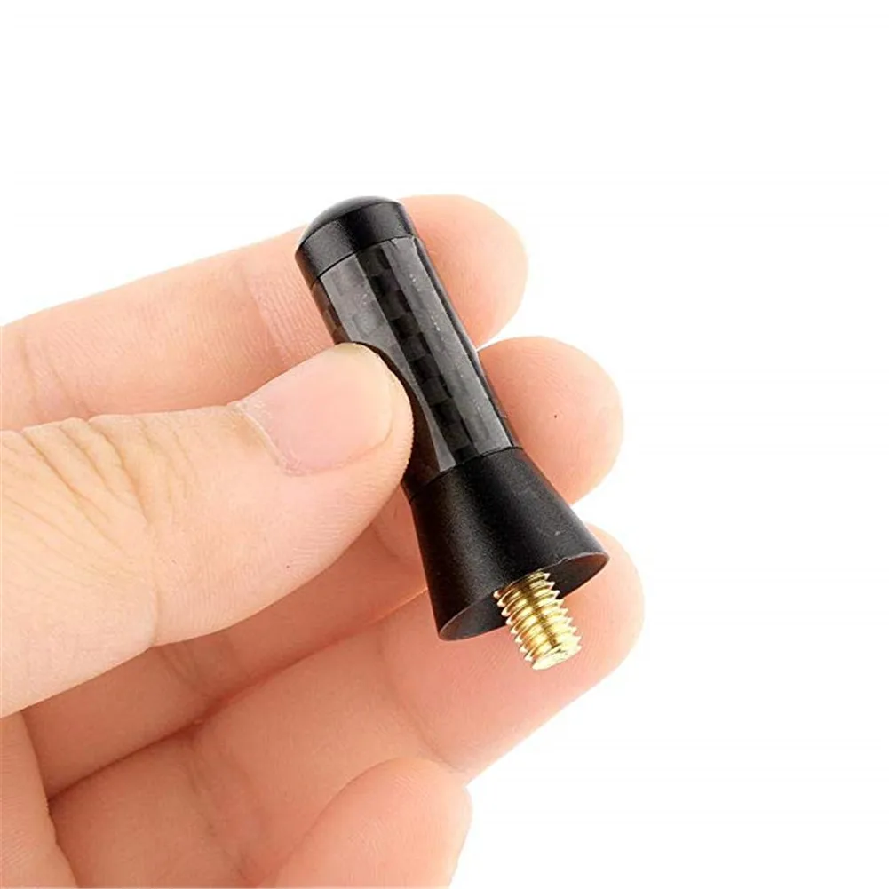 

Car Roof Antenna Enhanced Signal 1.4" Carbon Fiber Screw Metal 3.5cm Short Stubby Mast Car Radio Aerial Antenna Accessories