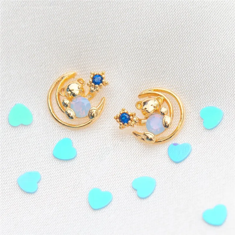 Серьги в виде Луны с животными 1 пара | Украшения и аксессуары