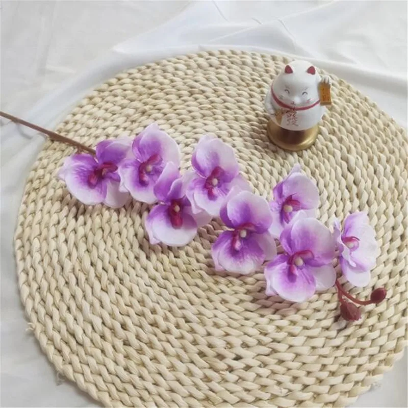 

10pcs Silk Phalaenopsis Butterfly Orchid Plant Artificial Moth Orchid Flowers for Wedding Centerpieces Decorative Flower