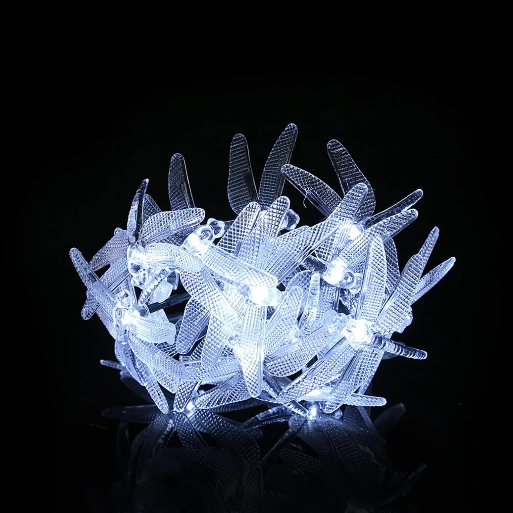 

solar light Christmas Lights 19.7ft 30 LED 8 Modes light Dragonfly Fairy lights for Party Decorations Outdoor