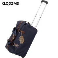 klqdzms womans casual travel suitcase on wheels mens business portable wheeled trolleys young peoples spinner rolling luggag