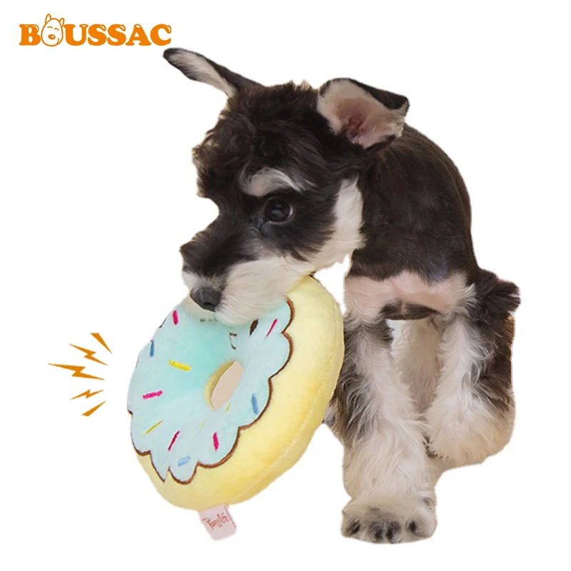 

Stuffed Dog Toy Squeaker Squeaky Plush Toy for Dog Chew Toys Sound Fruits Vegetables Donut Banana Elephant Pig Toys Pet Supplies